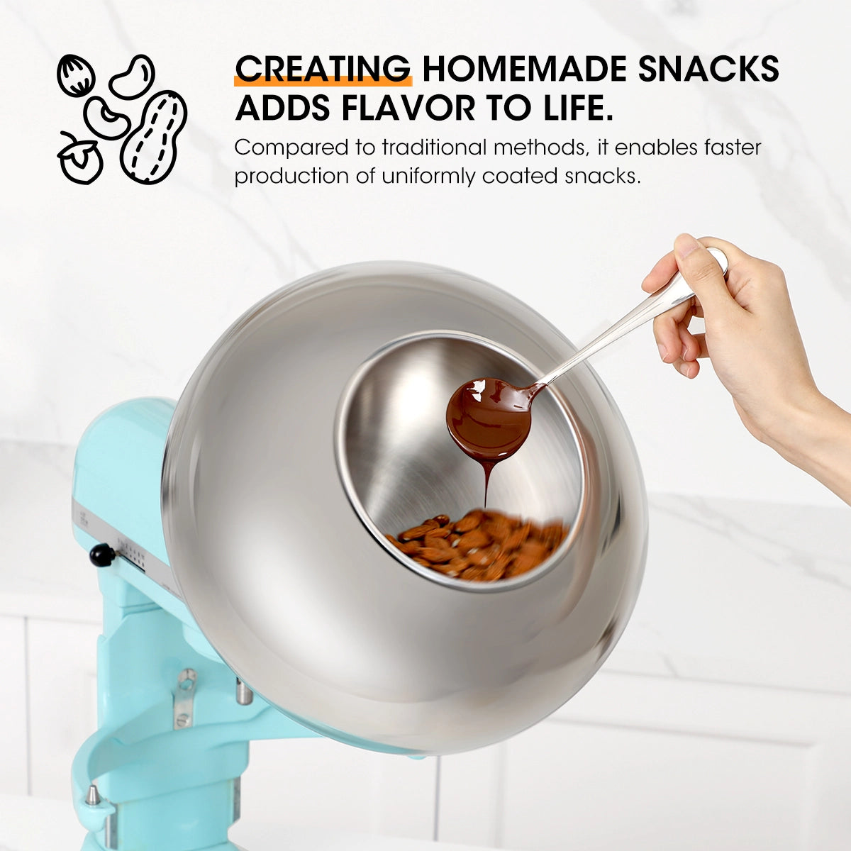 Aieve Snack Coater Accessoire pour poêle à enrober 